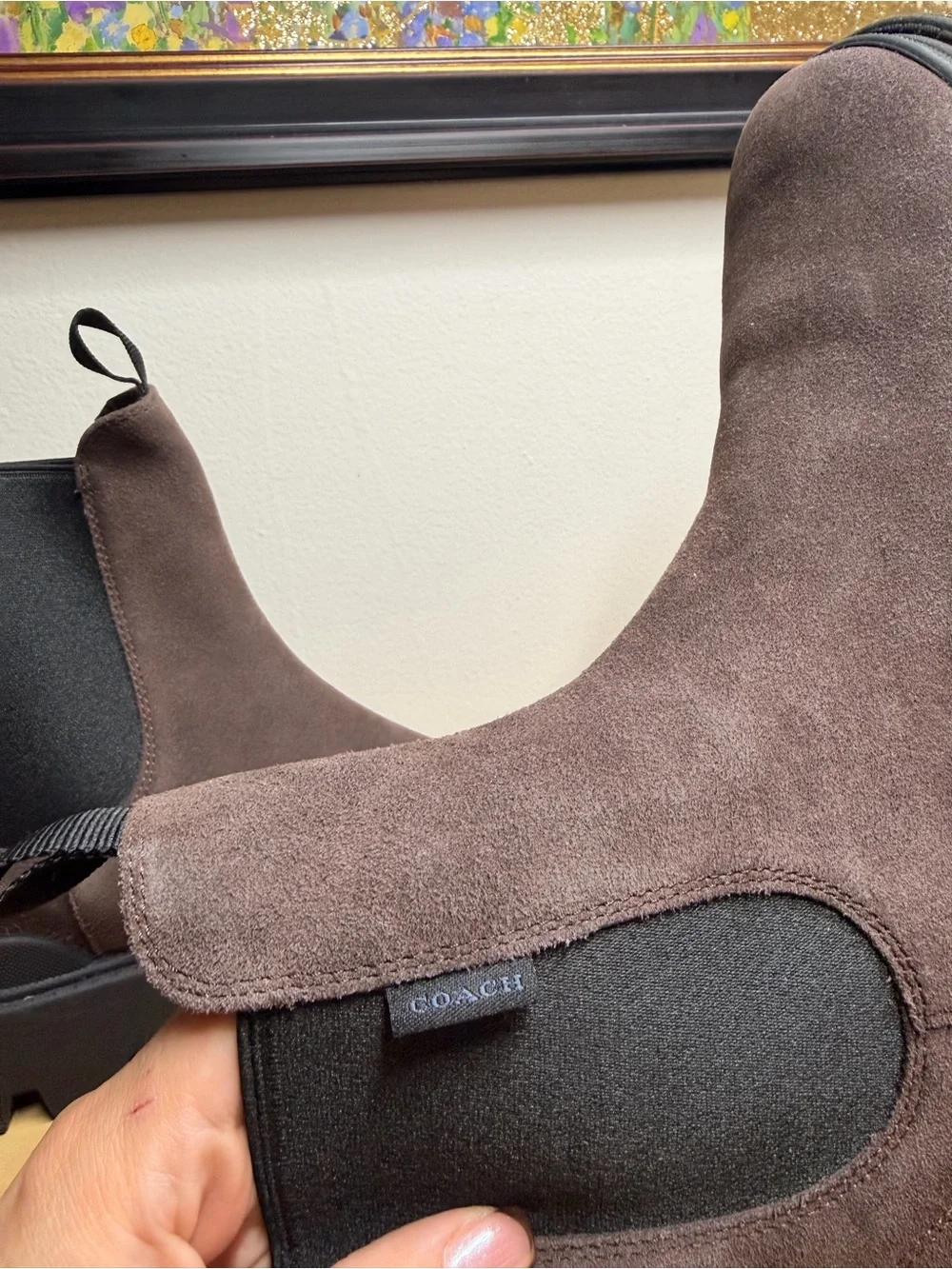 Coach Men's Chelsea Lug-Sole Suede Boots - Brown